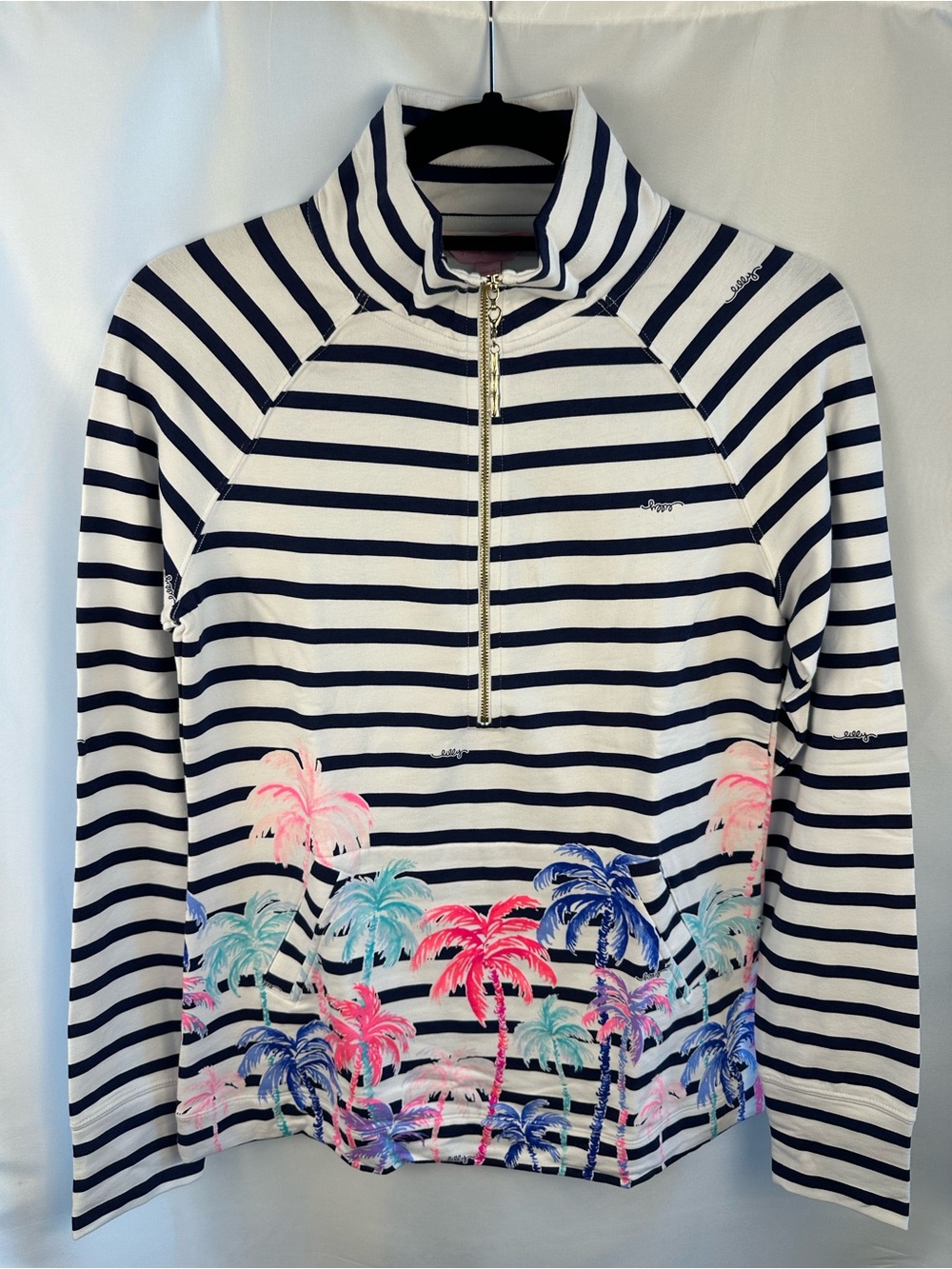 Lilly Pulitzer UPF 50+ skipper popover, XS, NWT, resort white, desert palm